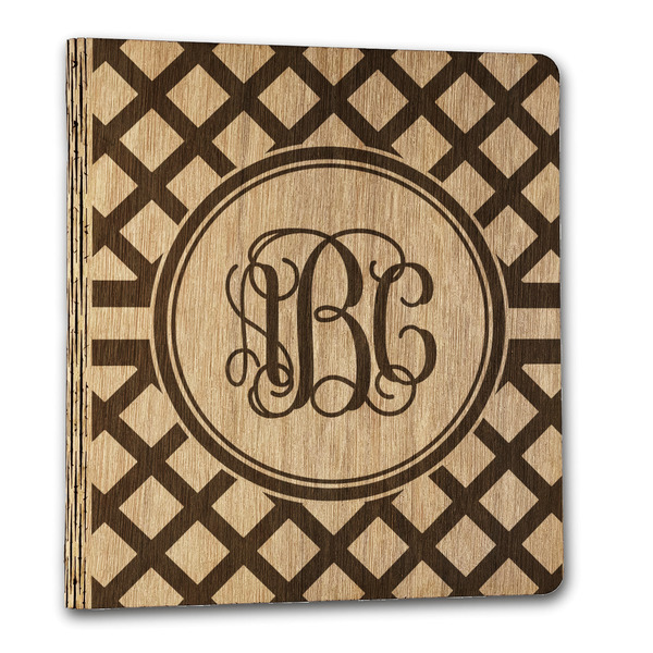 Custom Diamond Wood 3-Ring Binder - 1" Letter Size (Personalized)