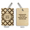 Diamond Wood Luggage Tags - Rectangle - Approval