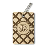 Diamond Wood Luggage Tag - Rectangle (Personalized)