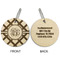 Diamond Wood Luggage Tags - Round - Approval