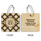 Diamond Wood Luggage Tags - Square - Approval