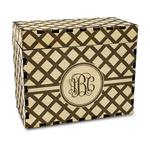 Diamond Wood Recipe Box - Laser Engraved (Personalized)