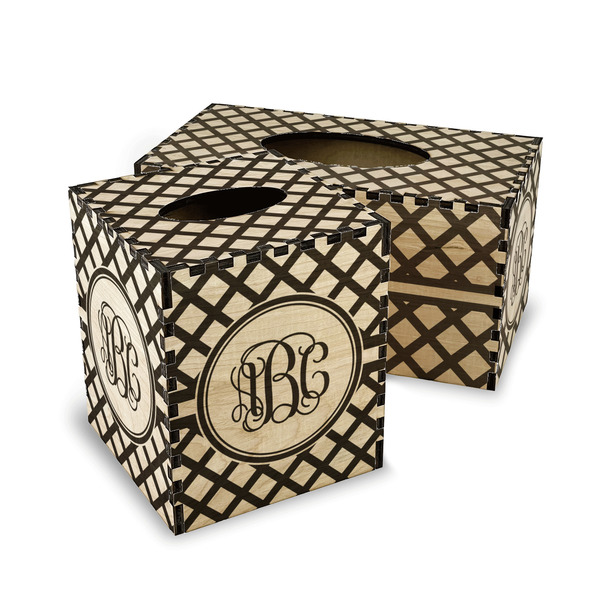 Diamond Wood Tissue Box Covers - Parent/Main