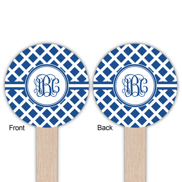 Diamond Wooden 6" Food Pick - Round - Double Sided - Front & Back