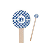 Diamond 6" Round Wooden Stir Sticks - Double Sided (Personalized)