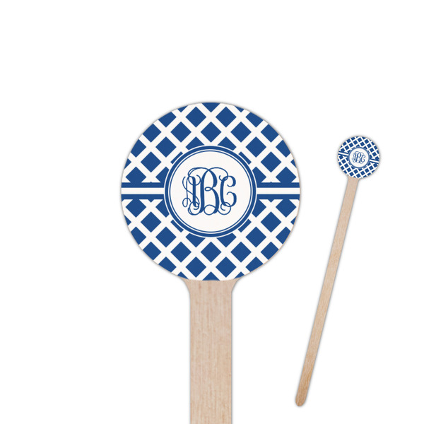 Custom Diamond Round Wooden Stir Sticks (Personalized)