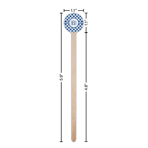 Diamond Wooden 6" Stir Stick - Round - Dimensions