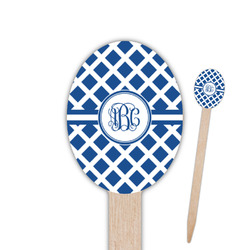Diamond Oval Wooden Food Picks (Personalized)