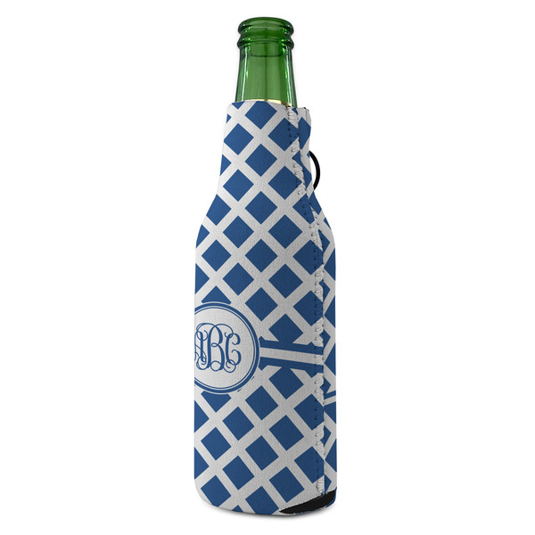 Diamond Zipper Bottle Cooler - ANGLE (bottle)