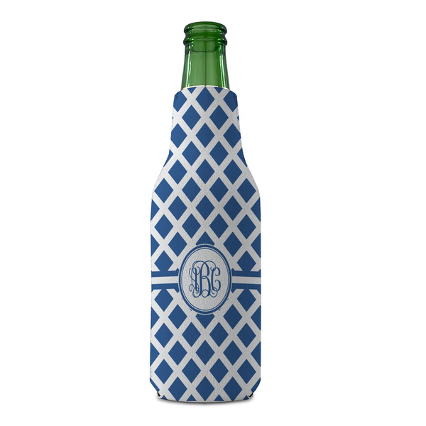 Diamond Zipper Bottle Cooler - FRONT (bottle)