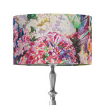 Watercolor Floral 12" Drum Lamp Shade - Fabric