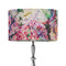 Watercolor Floral 12" Drum Lampshade - ON STAND (Fabric)