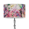 Watercolor Floral 12" Drum Lampshade - ON STAND (Poly Film)