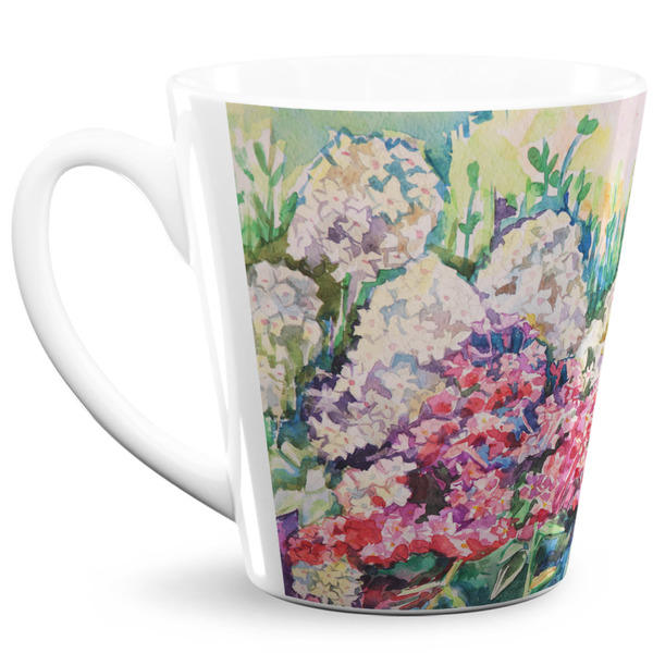 Custom Watercolor Floral 12 Oz Latte Mug