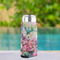 Watercolor Floral Can Cooler - Tall 12oz - In Context