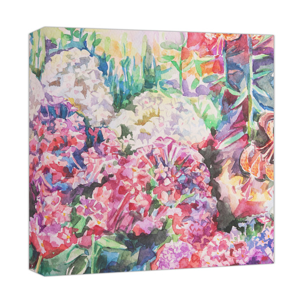 Custom Watercolor Floral Canvas Print - 12x12