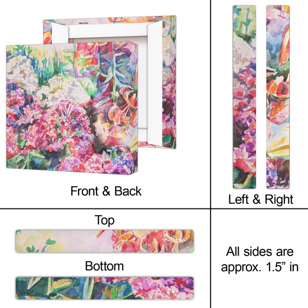 Watercolor Floral 12x12 - Canvas Print - Approval