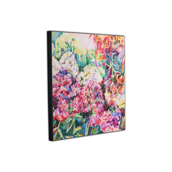 Watercolor Floral 12x12 Wood Print - Angle View