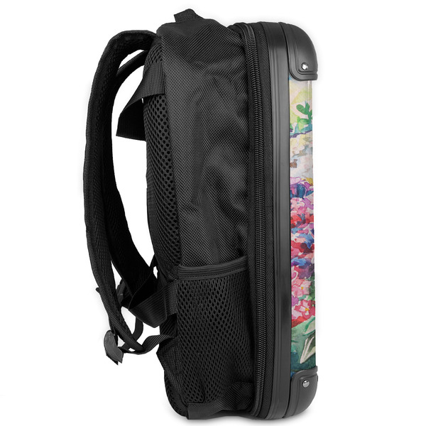 Watercolor Floral 13" Hard Shell Backpacks - Side View