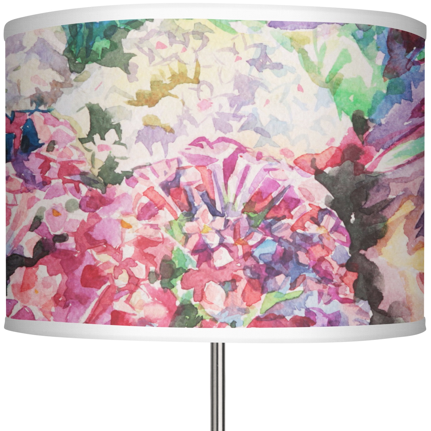 Watercolor Floral 13" Drum Lamp Shade YouCustomizeIt