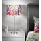 Watercolor Floral 13 inch drum lamp shade - in room