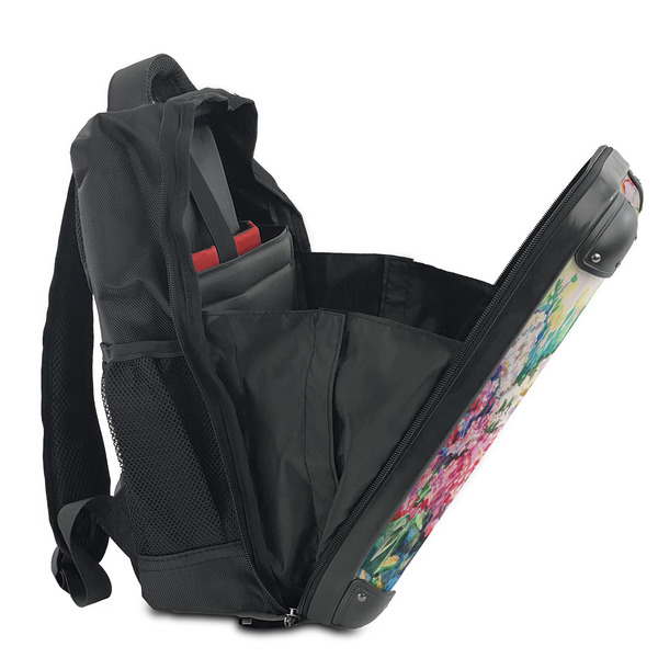 Watercolor Floral 15" Backpack - SIDE OPEN