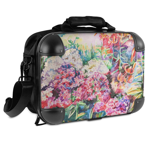 Custom Watercolor Floral Hard Shell Briefcase