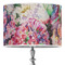 Watercolor Floral 16" Drum Lampshade - ON STAND (Poly Film)
