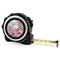 Watercolor Floral 16 Foot Black & Silver Tape Measures - Front