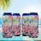 Watercolor Floral 16oz Can Sleeve - Set of 4 - LIFESTYLE
