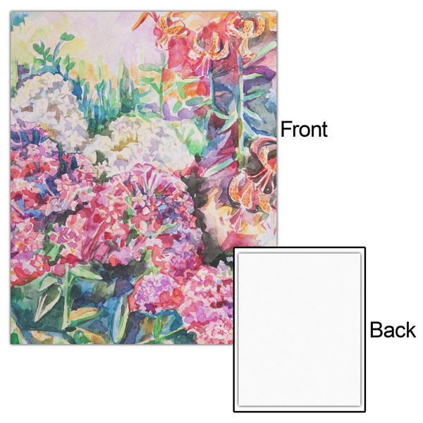 Watercolor Floral 16x20 - Matte Poster - Front & Back