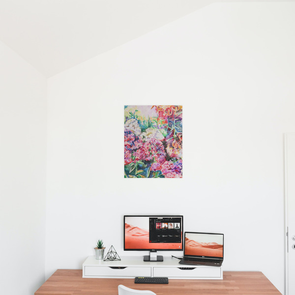 Watercolor Floral 16x20 - Matte Poster - On the Wall