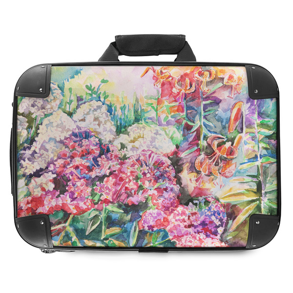 Custom Watercolor Floral Hard Shell Briefcase - 18"