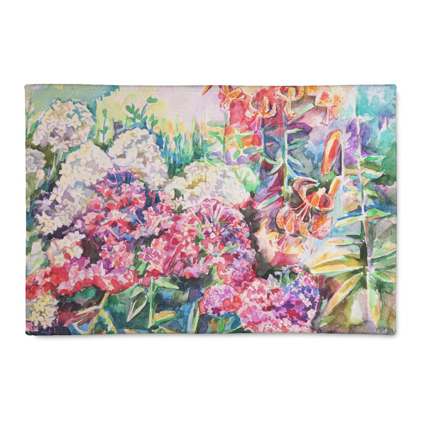 Custom Watercolor Floral 2' x 3' Patio Rug