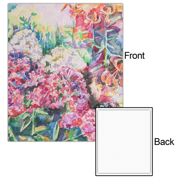 Watercolor Floral 20x24 - Matte Poster - Front & Back