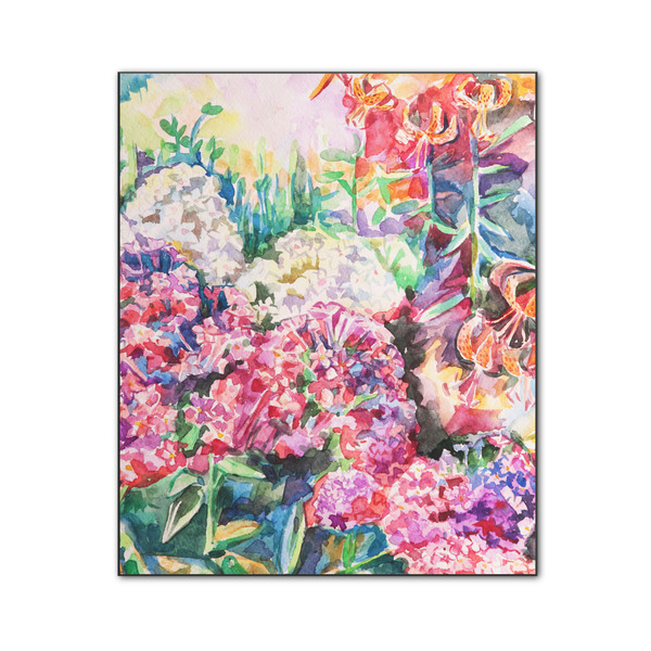Watercolor Floral 20x24 Wood Print - Front View