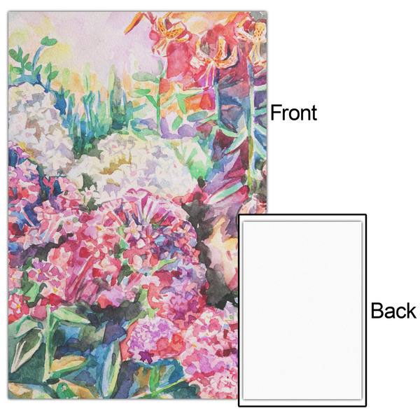 Watercolor Floral 24x36 - Matte Poster - Front & Back