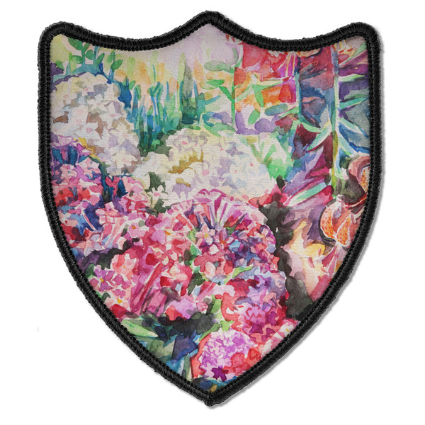 Custom Watercolor Floral Iron On Shield Patch B