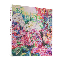 Watercolor Floral 3 Ring Binder - Full Wrap - 1"