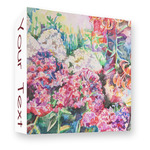 Watercolor Floral 3 Ring Binder - Full Wrap - 3"