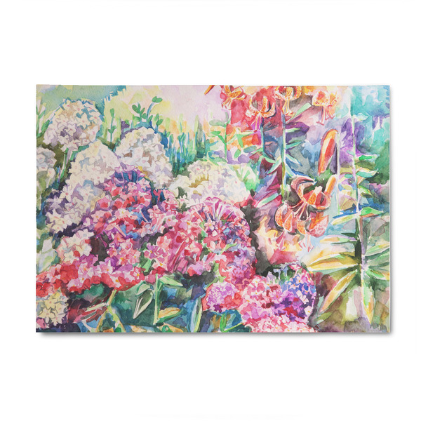 Custom Watercolor Floral 4' x 6' Indoor Area Rug