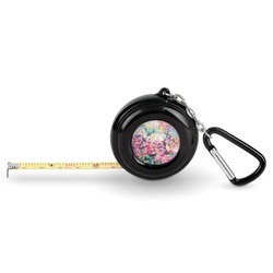 Watercolor Floral Pocket Tape Measure - 6 Ft w/ Carabiner Clip