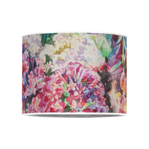 Watercolor Floral 8" Drum Lampshade - FRONT (Poly Film)