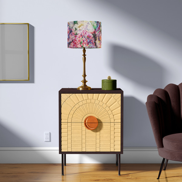 Watercolor Floral 8" Drum Lampshade - LIFESTYLE