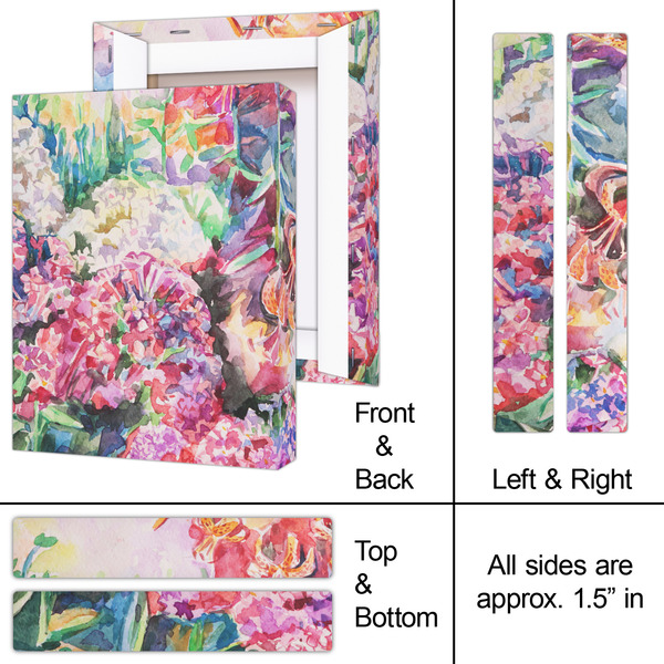 Watercolor Floral 8x10 - Canvas Print - Approval