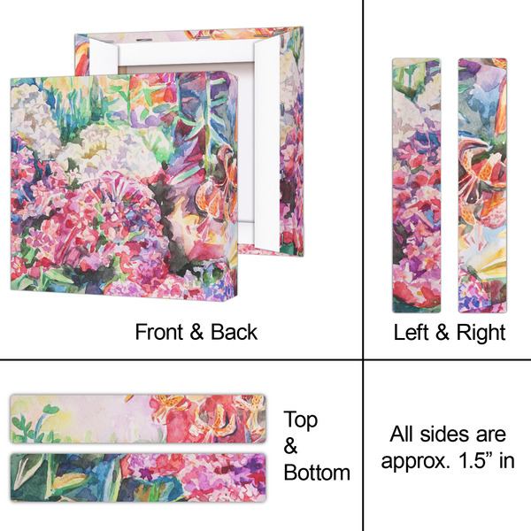 Watercolor Floral 8x8 - Canvas Print - Approval