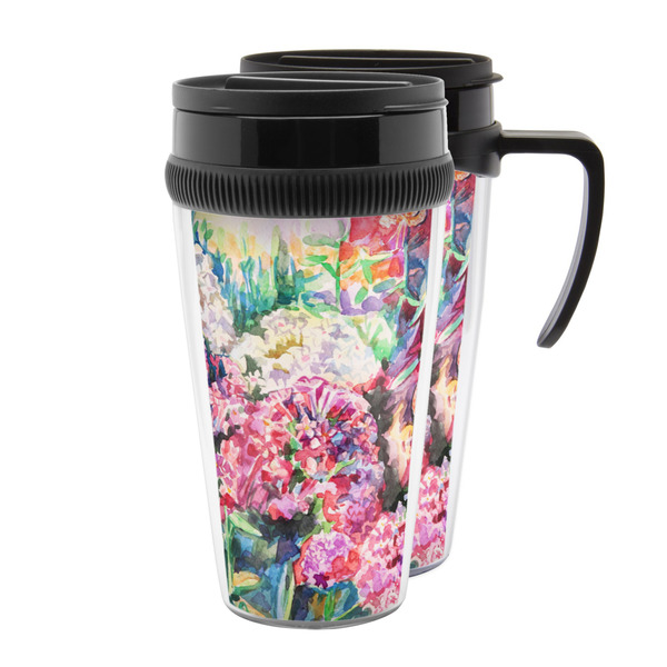 Custom Watercolor Floral Acrylic Travel Mug