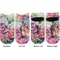 Watercolor Floral Adult Ankle Socks - Double Pair - Front and Back - Apvl