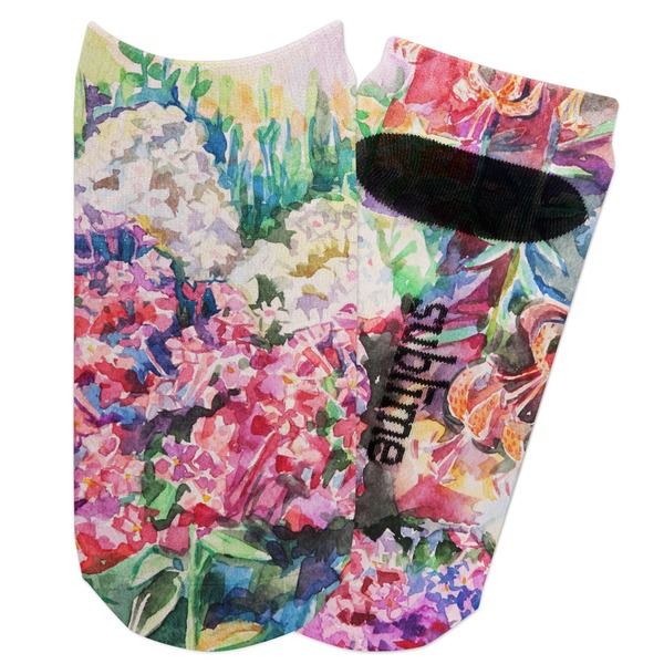 Custom Watercolor Floral Adult Ankle Socks