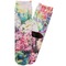 Watercolor Floral Adult Crew Socks - Single Pair - Front and Back